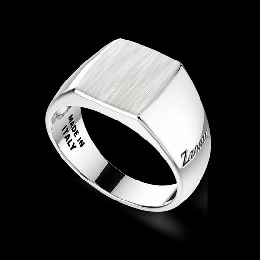 Anello Chevalier Zancan Uomo in Argento 925 Finitura Satinata - ESA069