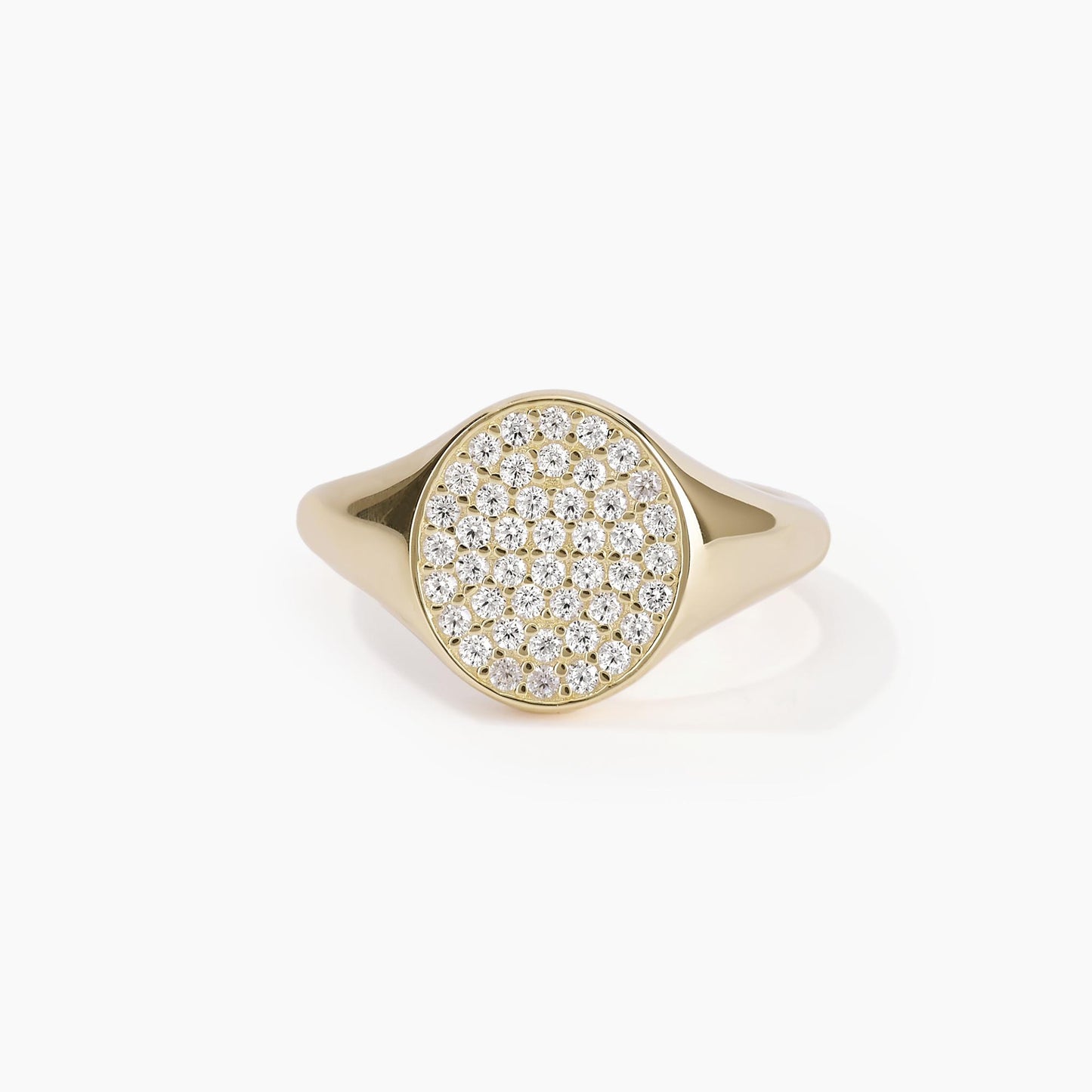 Anello MABINA CHEVALIER dorato regolabile con pavé di zirconi - Codice 523204