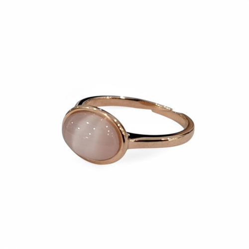 Anello Madì in argento rosa con pietra cabochon rosa – 3922715