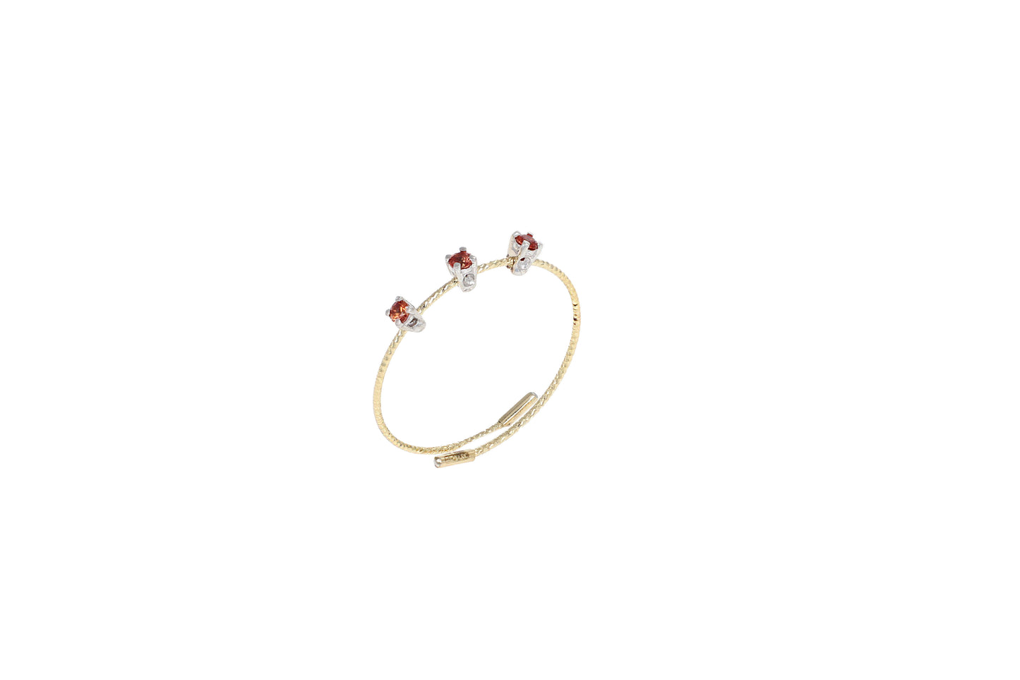 Anello MagicWire Collezione Basic - Oro Giallo 18kt e Rubini - SKU 456-A-GPP-01