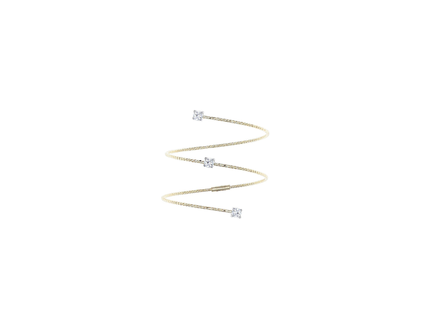 Anello MagicWire Collezione Silenzio - Oro Giallo 18kt e Diamanti - SKU 462-AS-Gd-01
