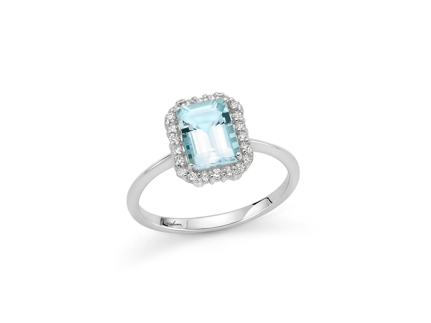 Anello Miluna in Oro 750 con Acquamarina e Diamanti - LID3796