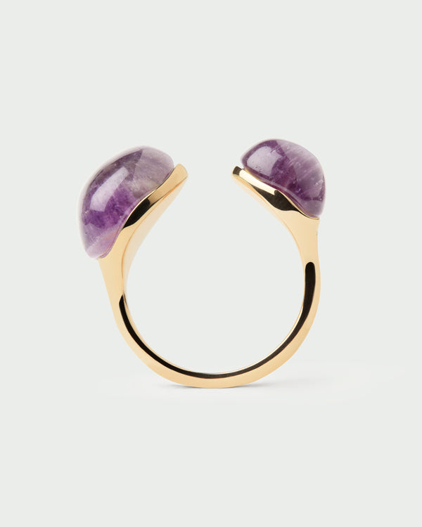 Anello PDPAOLA Gravity con Ametista in Argento Riciclato | Cod. AN01-D41-08