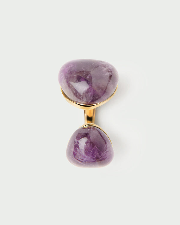 Anello PDPAOLA Gravity con Ametista in Argento Riciclato | Cod. AN01-D41-08