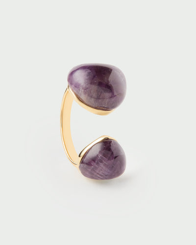 Anello PDPAOLA Gravity con Ametista in Argento Riciclato | Cod. AN01-D41-08