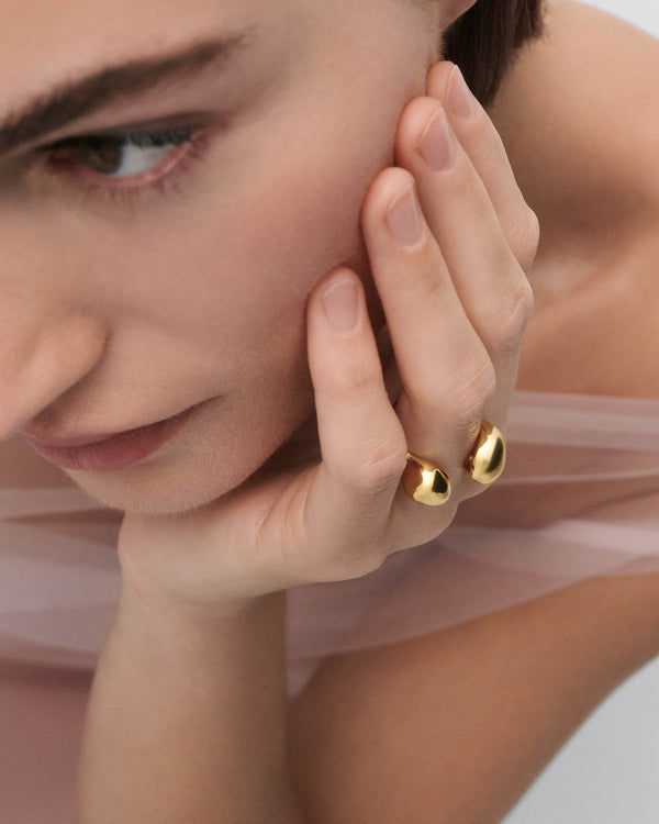 Anello PDPAOLA Gravity in Argento Riciclato con Design Scultoreo | Cod. AN01-D38