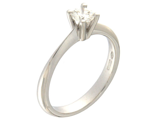 Anello Solitario Mirco Visconti in Oro Bianco 18kt con Diamante Brillante (GM142/40)