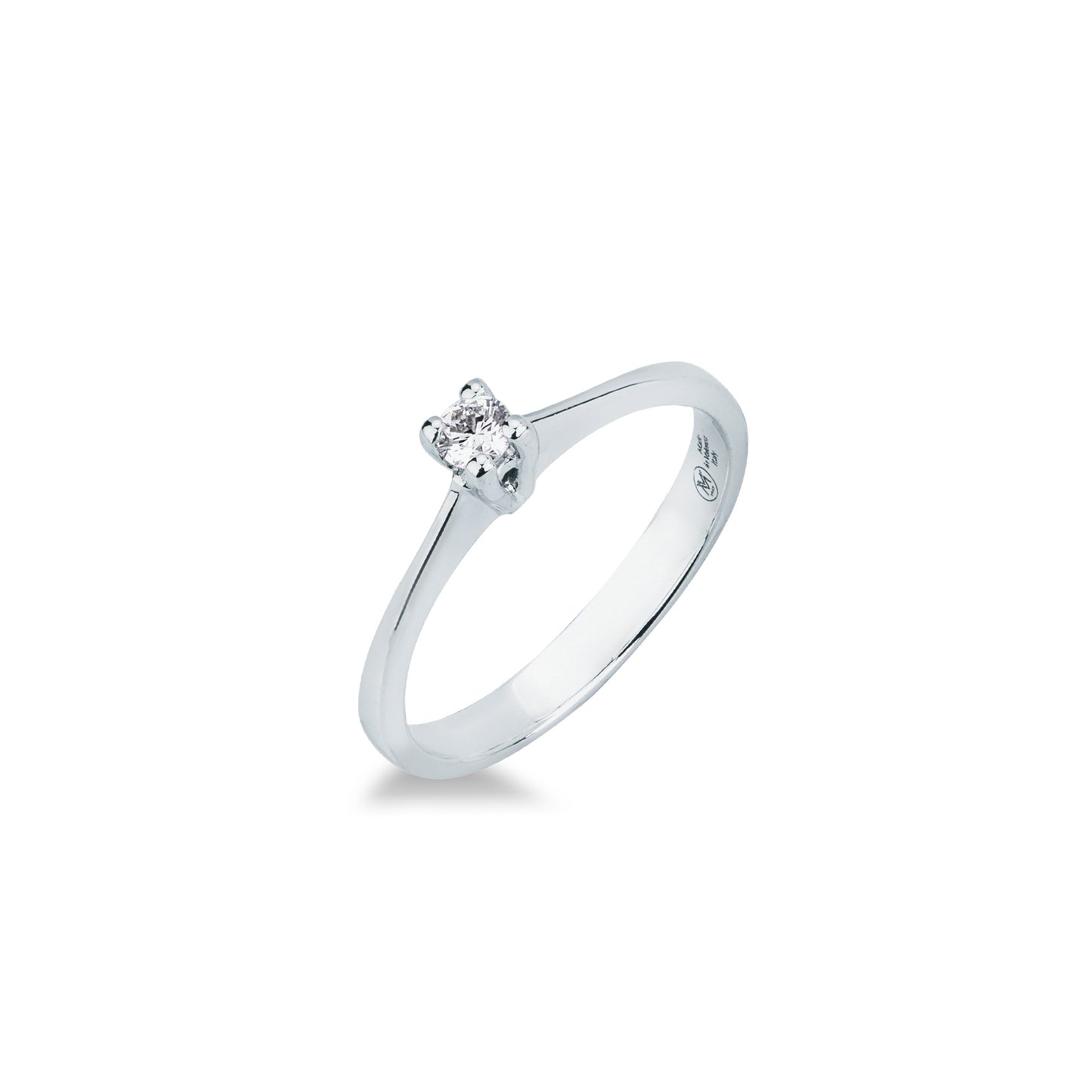 Anello Solitario Mirco Visconti in Oro Bianco 18kt con Diamante Brillante (LR049/15)