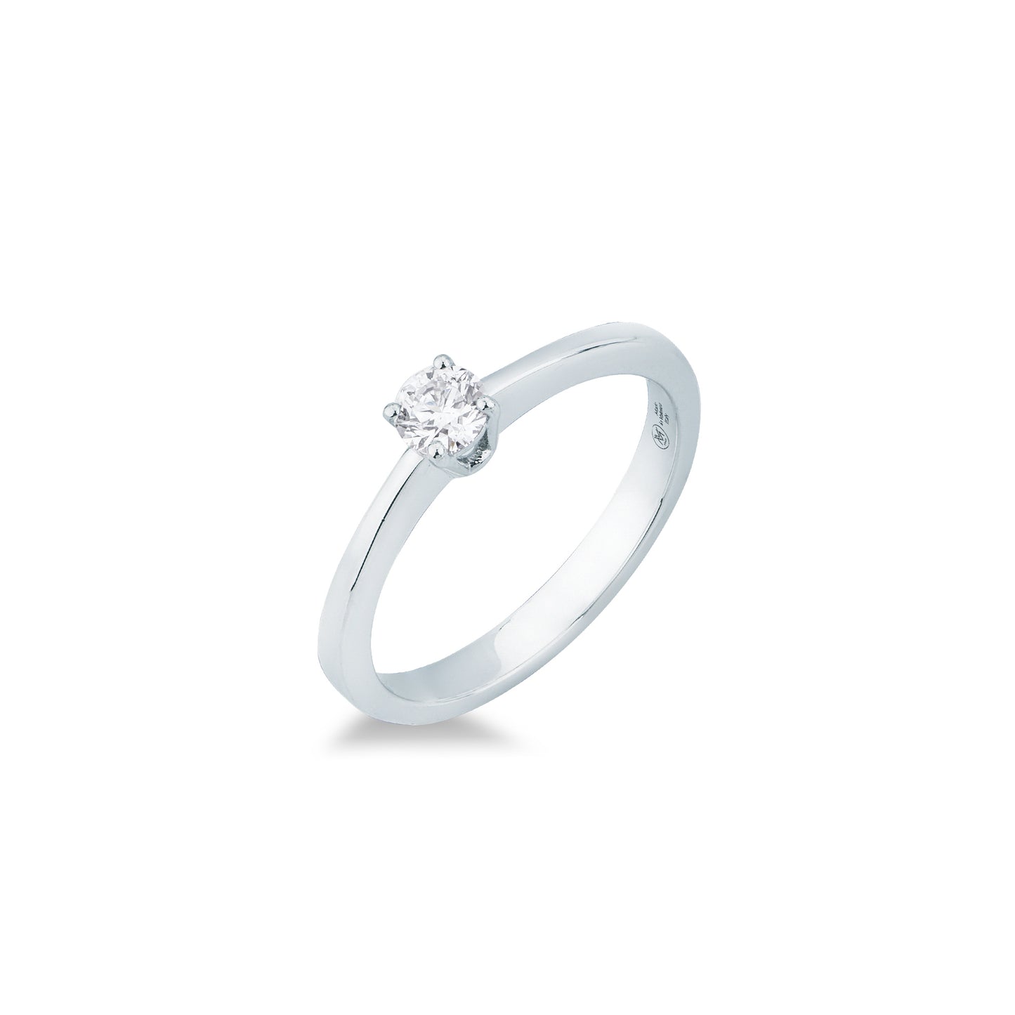 Anello Solitario Mirco Visconti in Oro Bianco 18kt con Diamante Brillante da 0.23 ct (LF301/20)