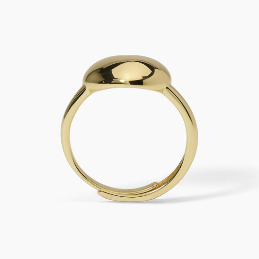 Anello chevalier con cuore in argento dorato MABINA DON'T SAY LOVE – Codice 523380