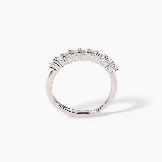 Anello donna MABINA SOIRÉE in argento regolabile con nove zirconi bianchi - Codice 523253