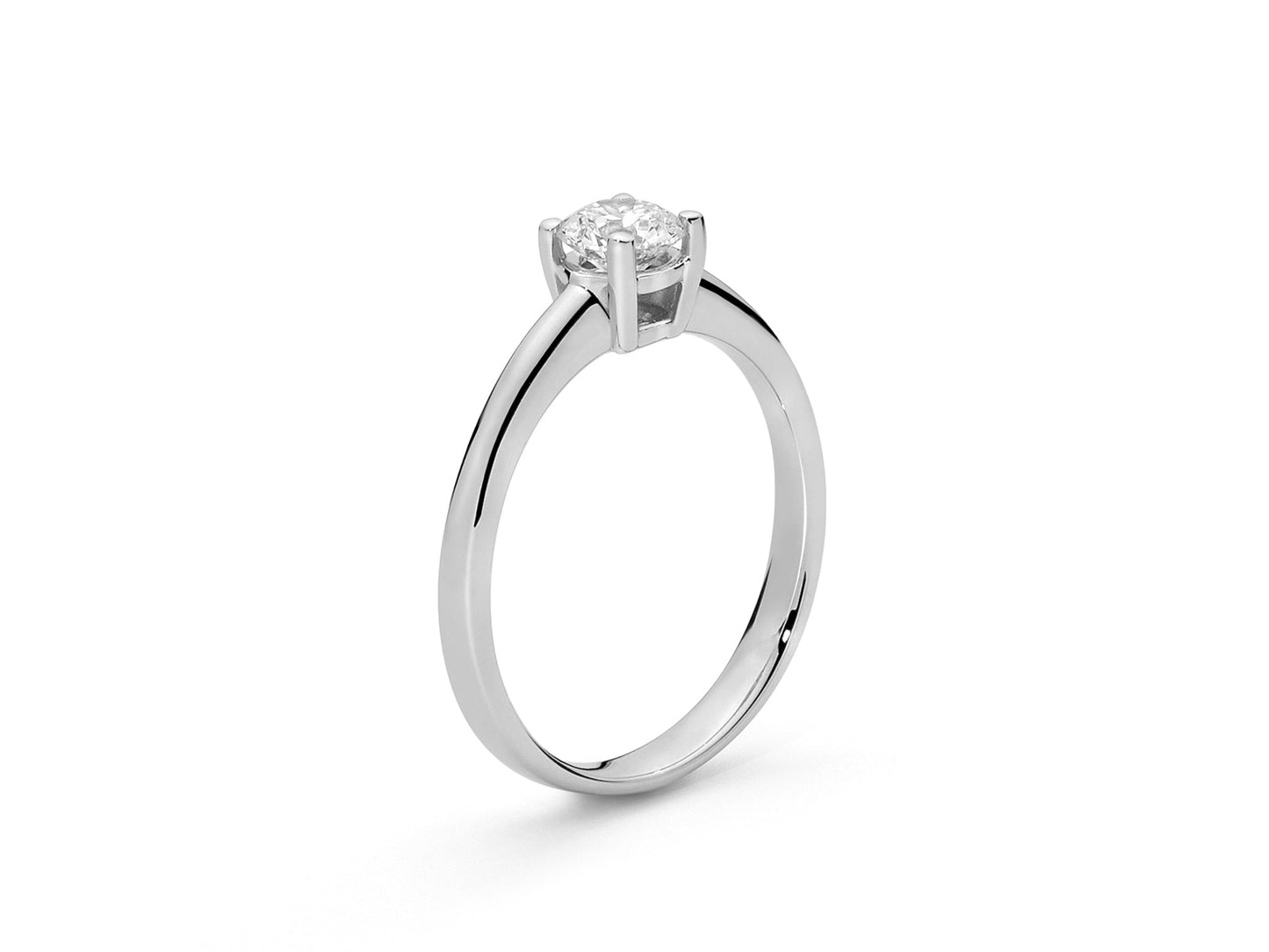 Anello solitario Miluna in oro bianco 18kt con diamante naturale 0,40 ct lid3210-040g 7V