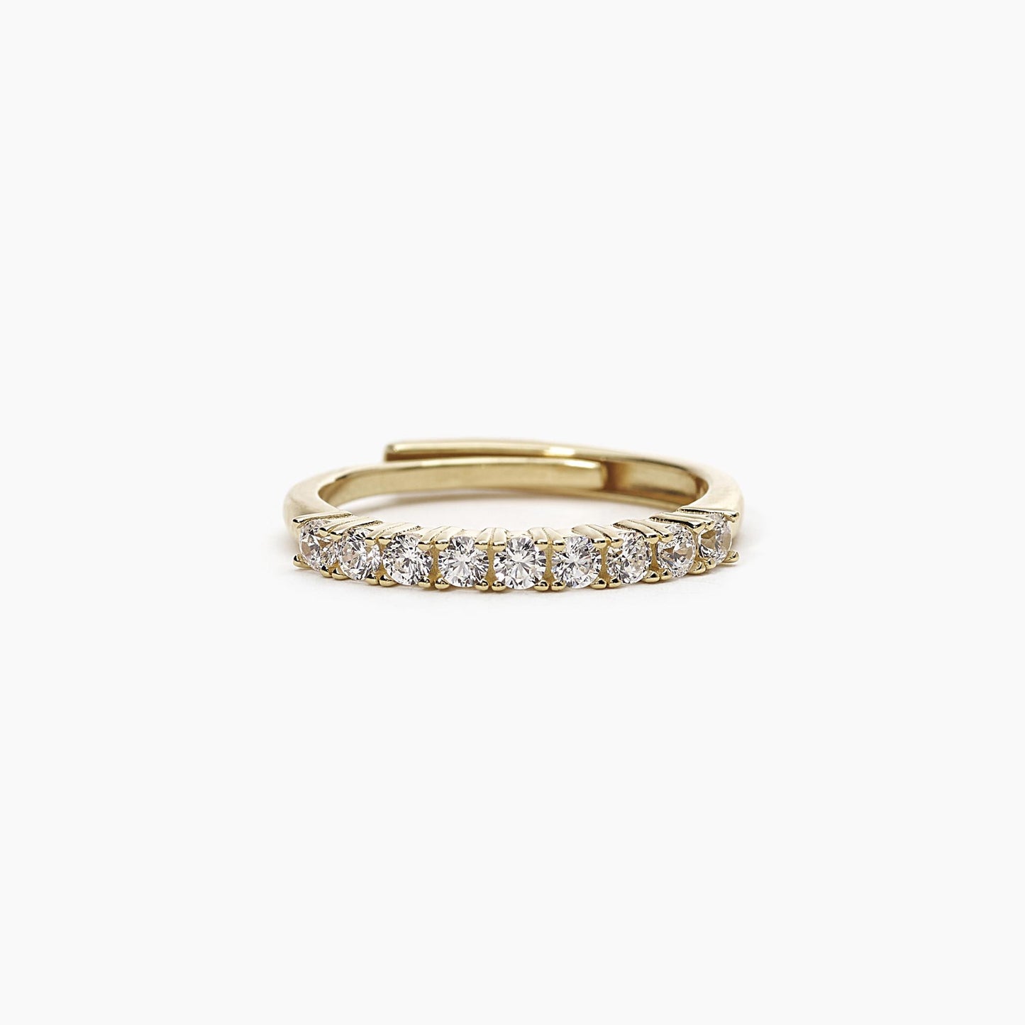 Anello veretta regolabile dorato con nove zirconi MABINA SOIRÉE - Codice 523254
