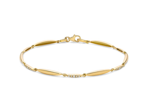 Bracciale da Donna in Oro Giallo 18K con Diamanti - Miluna - BRD1010G