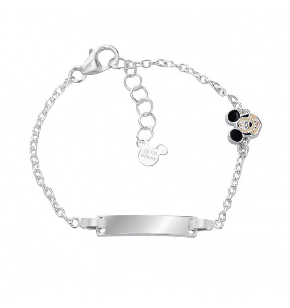 Bracciale Bambina Disney Mickey Mouse in Argento con Targa Incidibile - BS00097SL-47.CS