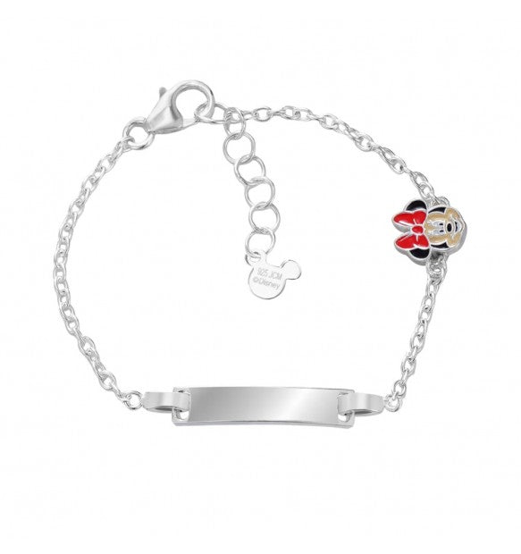 Bracciale Bambina Disney Minnie Mouse in Argento con Targa Incidibile - BS00096SL-47.CS