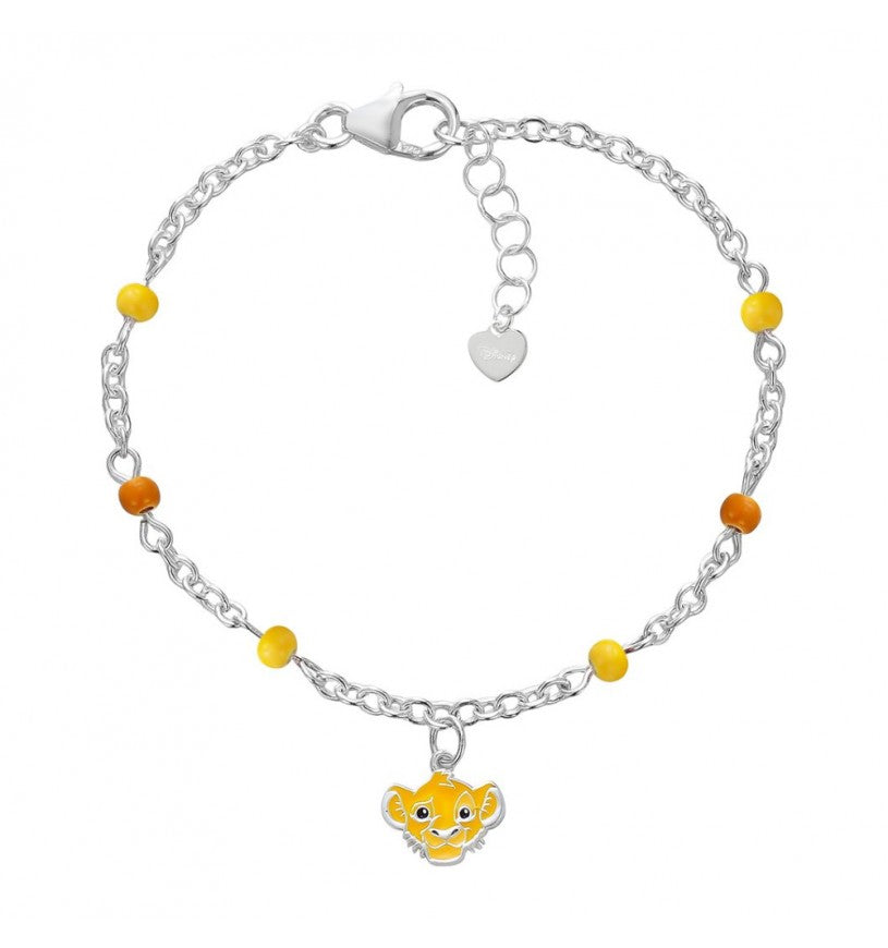 Bracciale Bambino Disney Re Leone in Argento 925 con Simba Smaltato - BS00105SL-47.CS