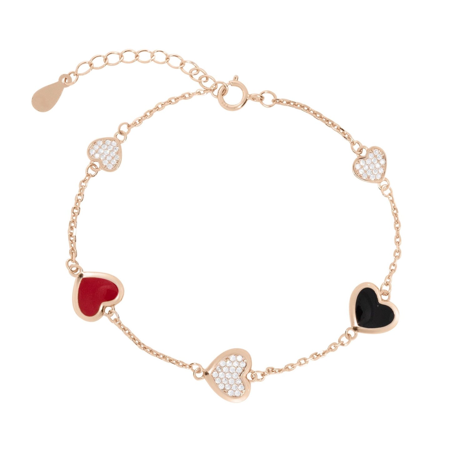 Bracciale Chimiama Gioielli Tutti Pazzi per il Colore in Argento 925 con Smalto Nero e Rosso | Cod. 120359