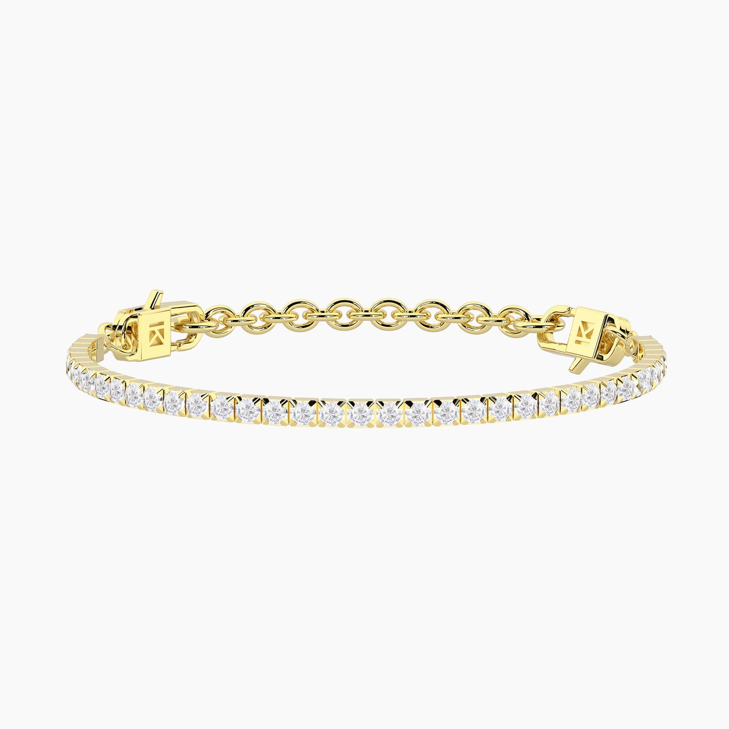 Bracciale Componibile Kidult - Acciaio Dorato, Cristalli Bianchi e "Comfort Fit" 732388