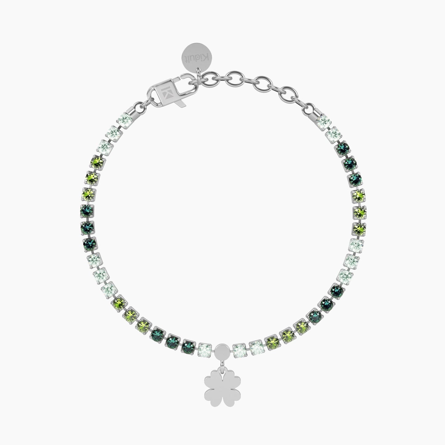 Bracciale Donna Kidult Tennis Verde con Quadrifoglio - 732324