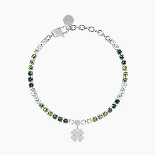 Bracciale Donna Kidult Tennis Verde con Quadrifoglio - 732324