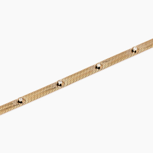 Bracciale Dorato Regolabile con Cristalli | Cod. 831011 2