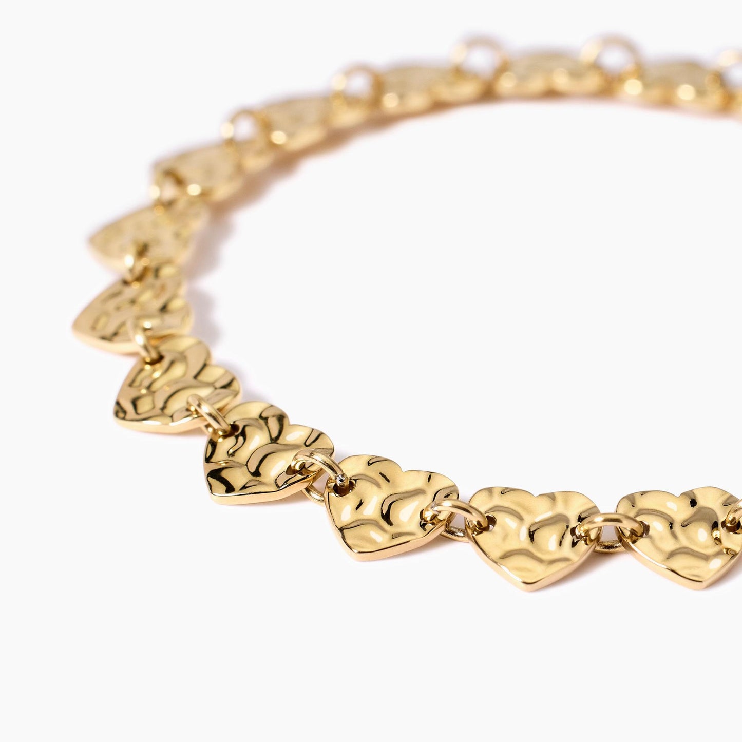 Bracciale Dorato Regolabile con Cuori Martellati | Cod. 831009 3