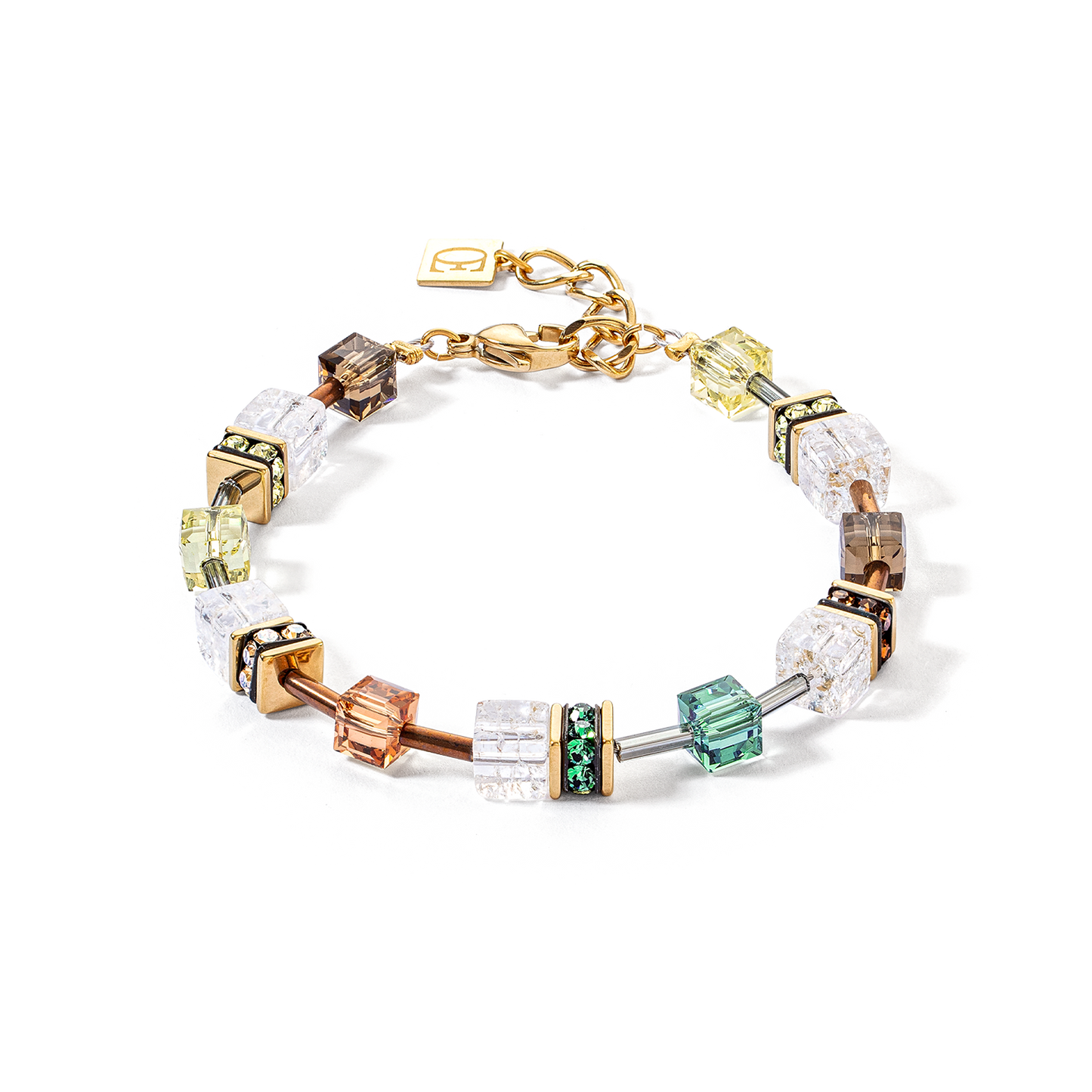 Bracciale GeoCUBE® Iconic Nature Marrone-Bianco