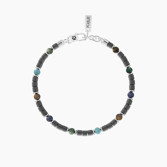 Bracciale rigido Kidult in acciaio silver con ciondolo tondo e incisione smaltata dedicata all'amicizia - Alfano Gioielli Gioielleria Palermo.