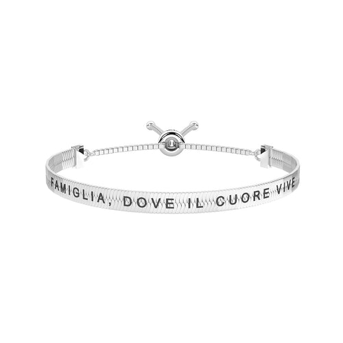 Bracciale Kidult Donna "Famiglia, Cuore" in Acciaio 732364