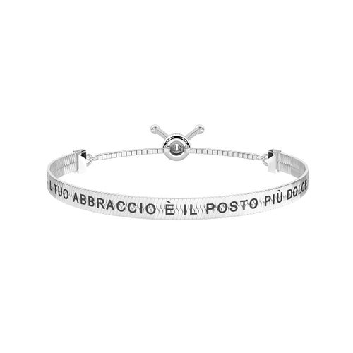 KIDULT Bracciale In Acciaio 316L - Love - Gioiello Unisex Ricco Di Significato, Regalo Per Lui E Per Lei