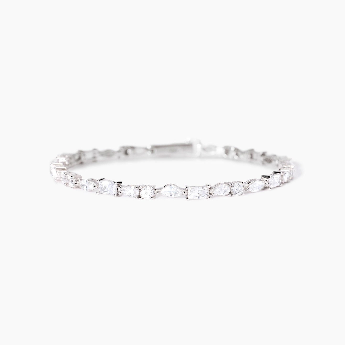 Bracciale MABINA Luxury con zirconi taglio baguette e goccia - Codice 533757-16