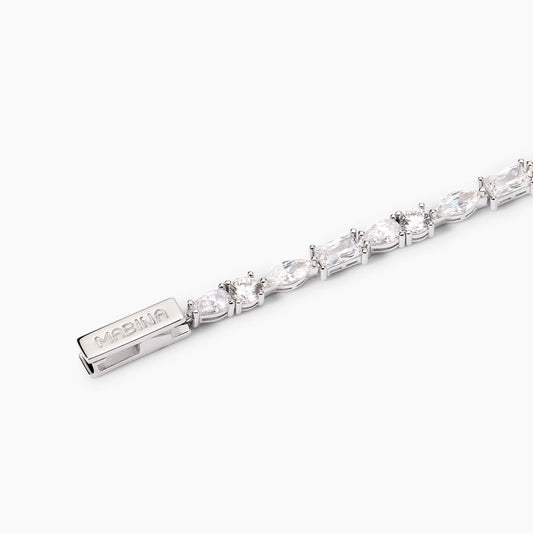Bracciale MABINA Luxury con zirconi taglio baguette e goccia - Codice 533757-16