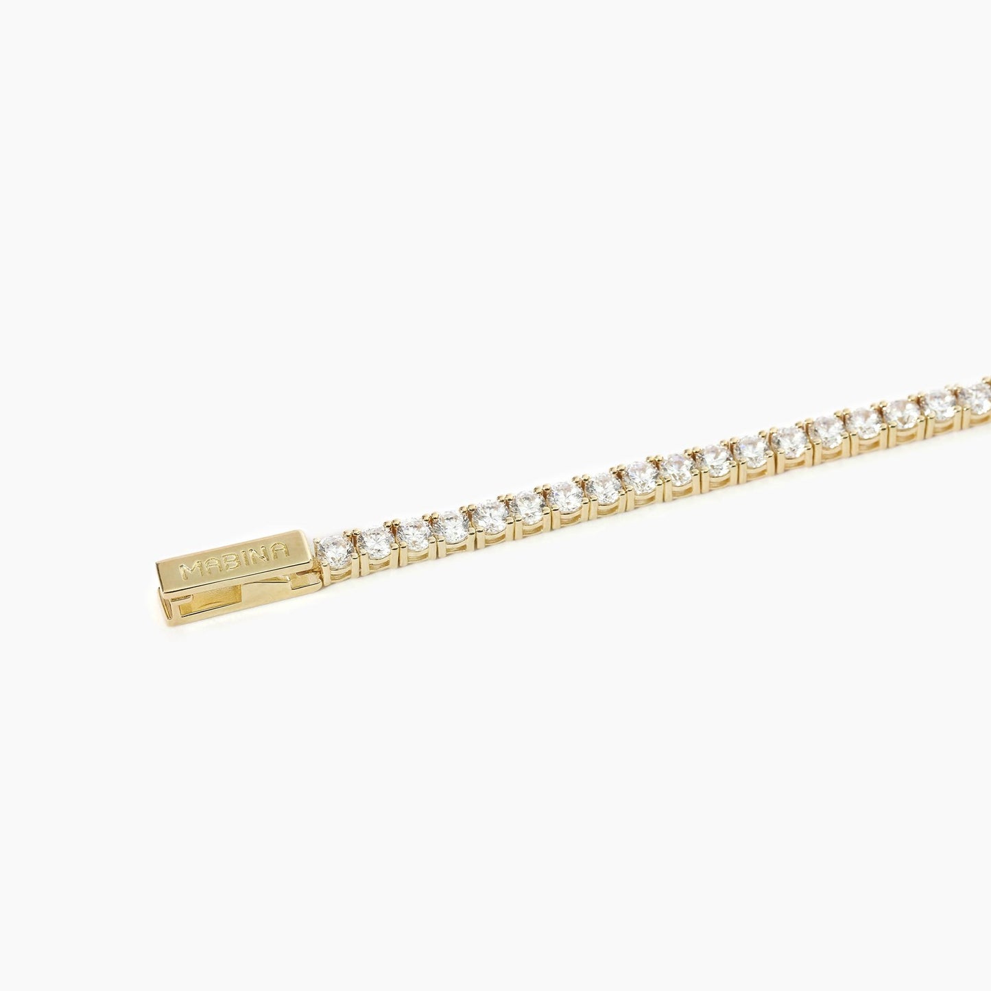 Bracciale MABINA TENNIS CLUB dorato con zirconi - Codice 533558-S