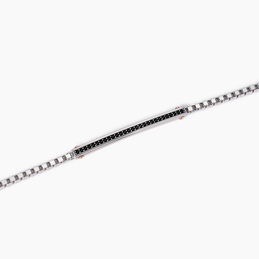 Bracciale Mabina Cosmopolitan in Argento 925 Rodiato con Dettagli Oro Rosa - 533974 2