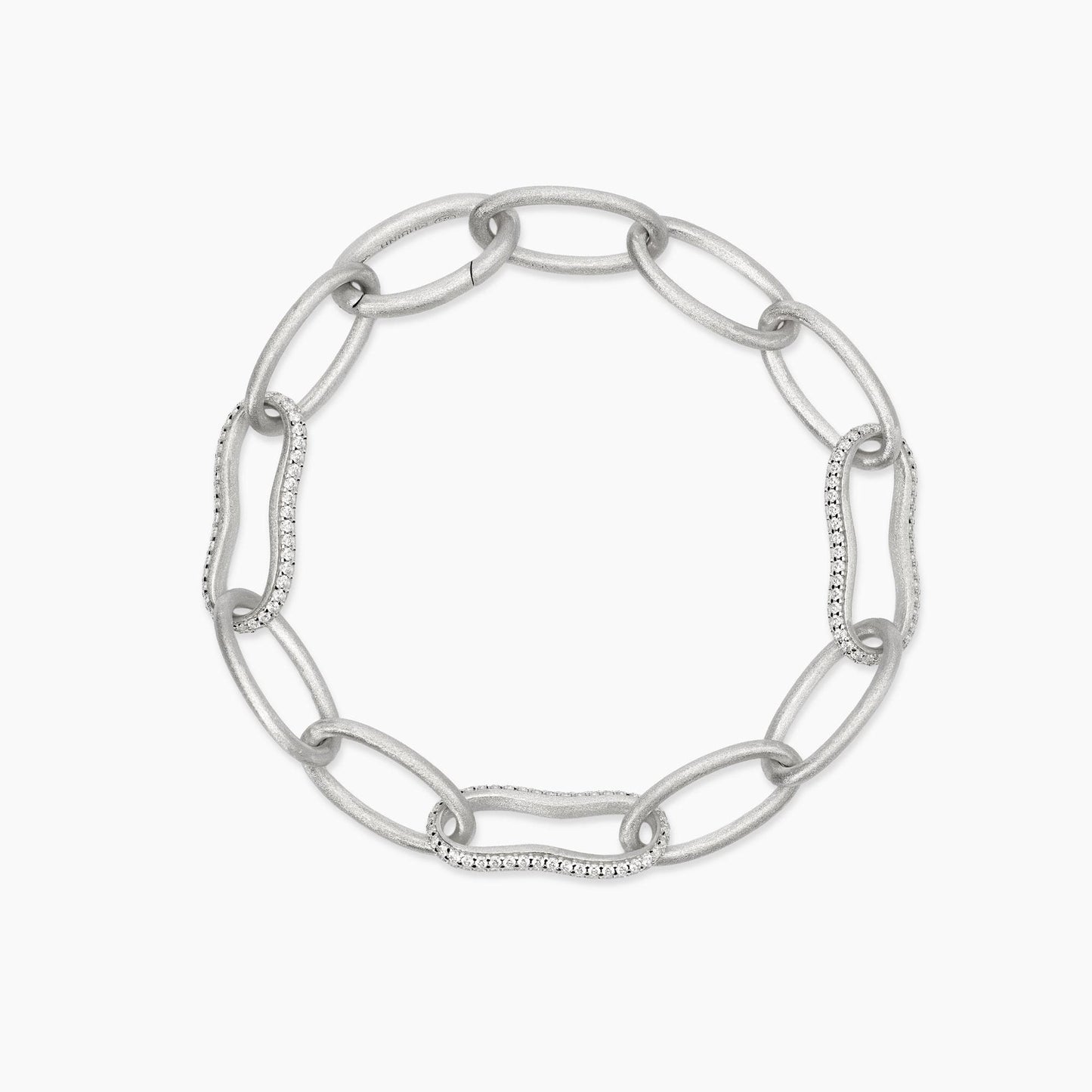 Bracciale Mabina Donna SEI BELLISSIMA in Argento Rodiato Bulinato con Zirconi - Lunghezza 20 cm - Codice: 534103