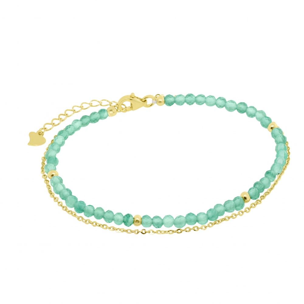 Bracciale "Naturalmente Tu" 120463 - Eleganza in Argento e Agata Verde - Chi mi ama