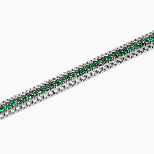 Bracciale Regolabile Dorato con Tennis Verde | Cod. 831028 2