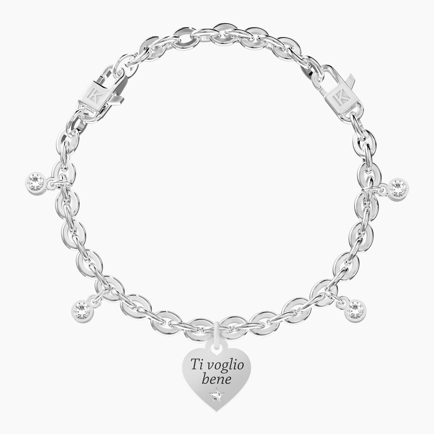 Bracciale Regolabile con Ciondolo Cuore "Ti voglio bene" Kidult 732278