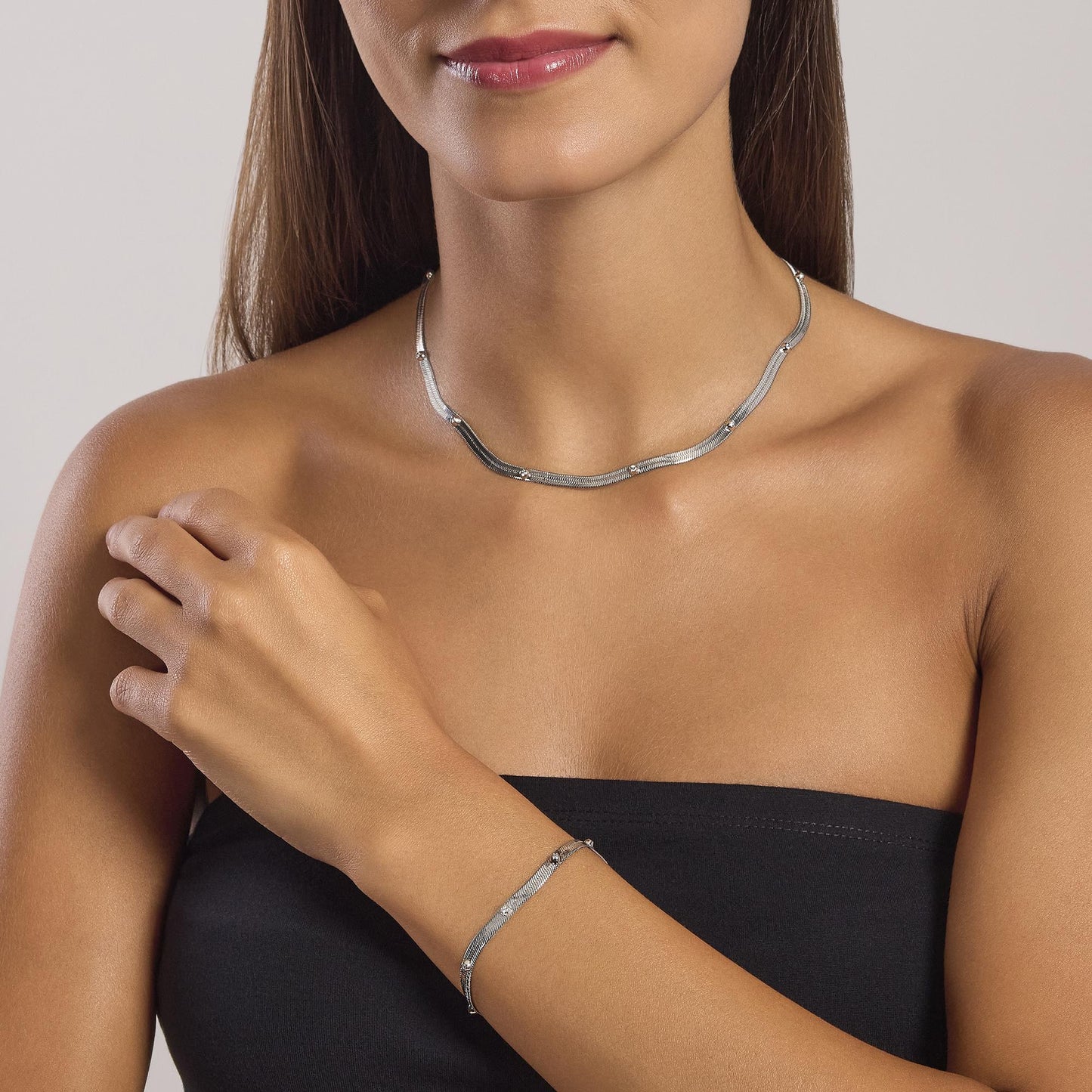 Bracciale Regolabile con Cristalli Bianchi | Cod. 831010 3