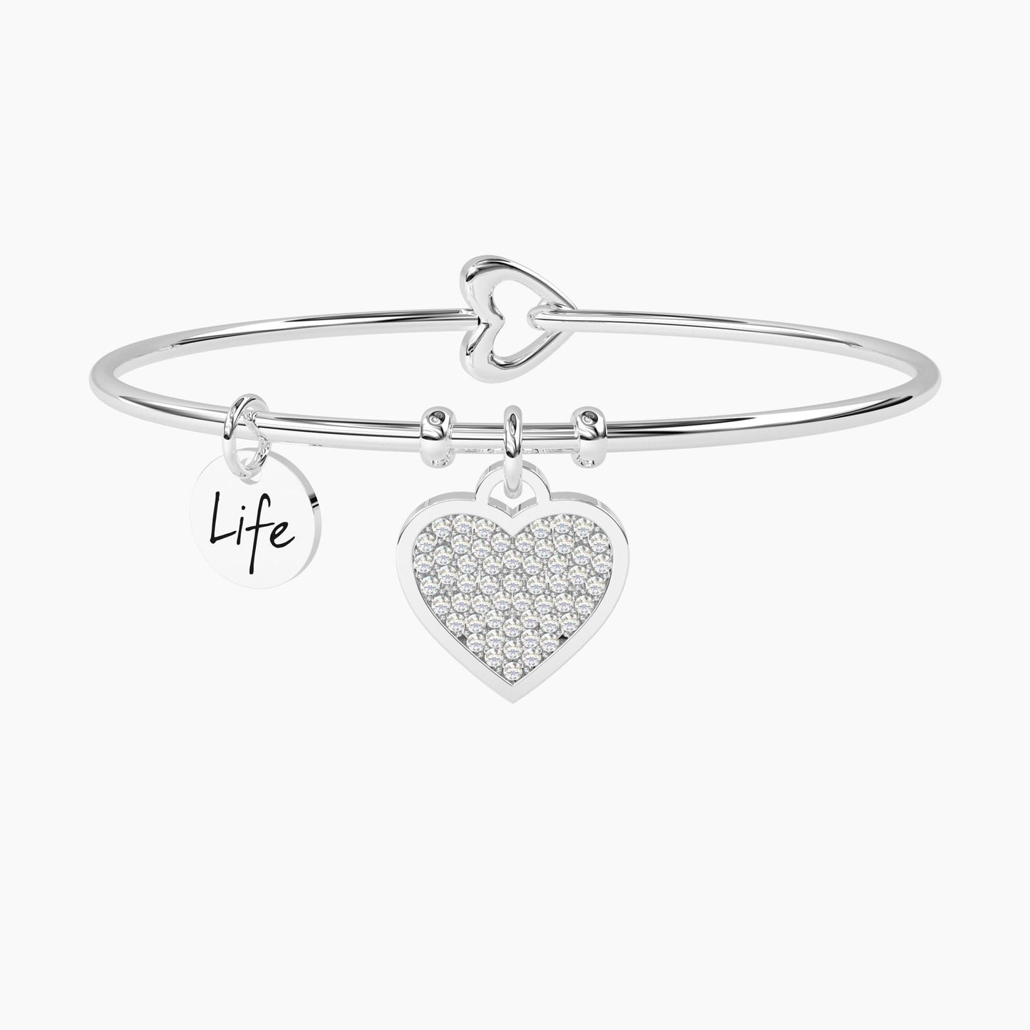 Bracciale Rigido con Ciondolo Cuore "Ogni giorno di più" Kidult 732266