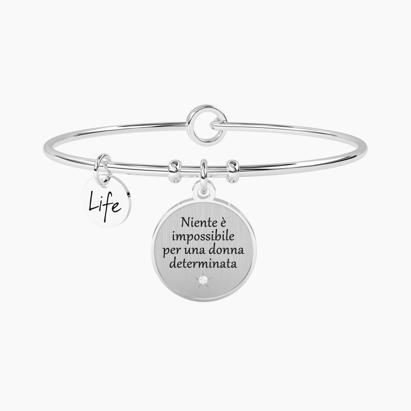 Bracciale Rigido con Ciondolo "Niente è impossibile" Kidult 732268 – Louisa May Alcott