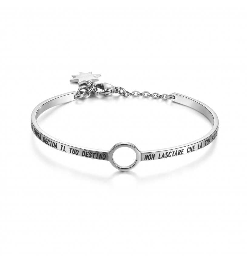 Bracciale Rigido in Acciaio con Incisione - S'Agapò - SHAE11
