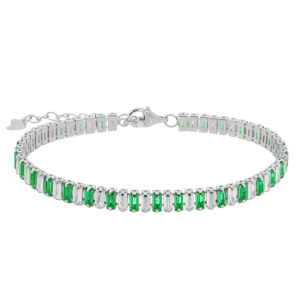 Bracciale Tennis Chimiama in Argento 925 con Smeraldi Sintetici - Codice: 120404