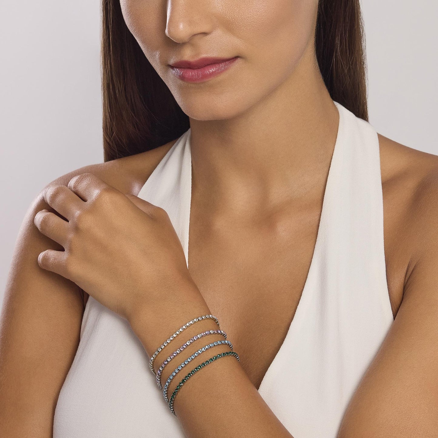 Bracciale Tennis Kidult Style 11 in Acciaio 316L con Cristalli Bicolore - 831018 3