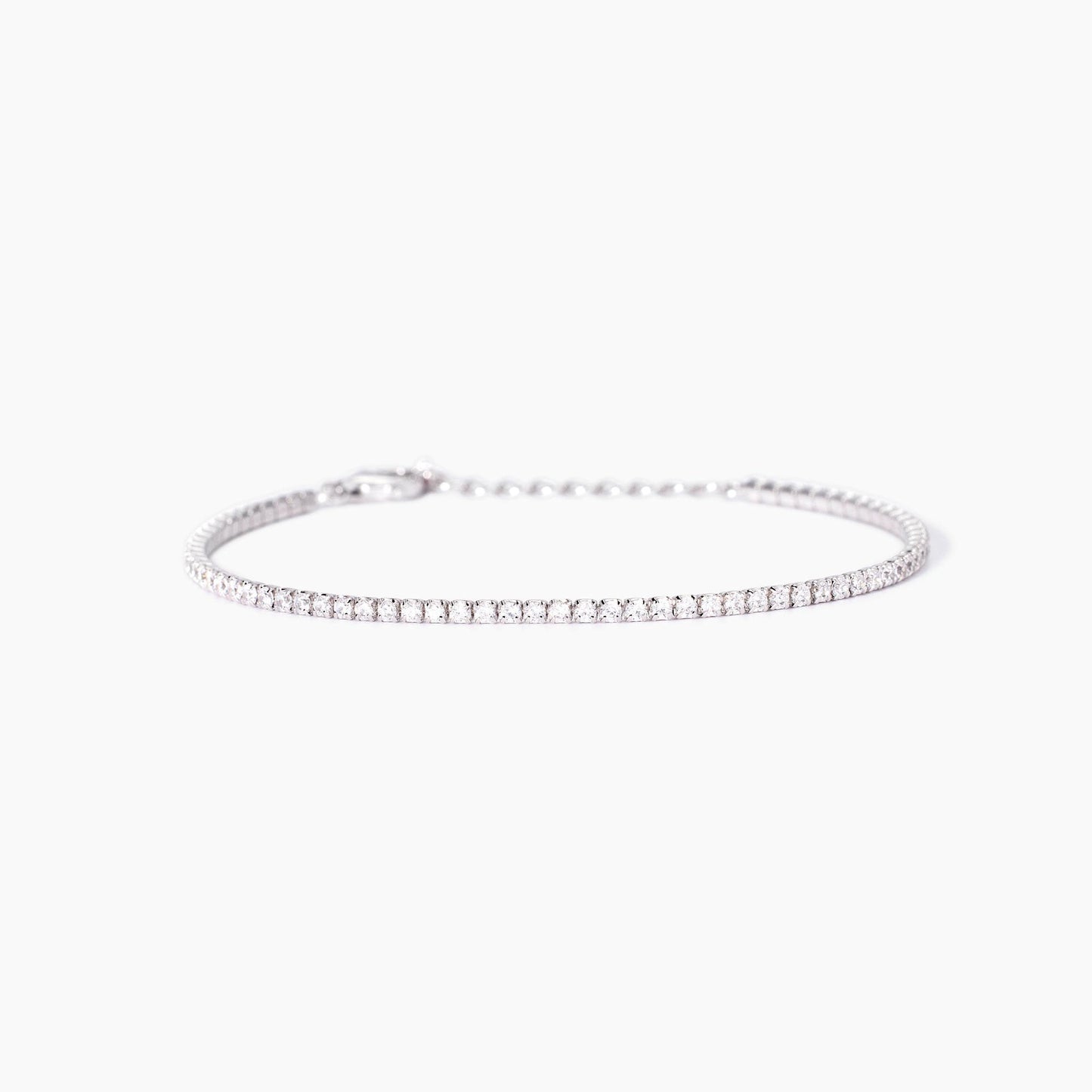 Bracciale Tennis Mabina Donna MINI TENNIS in Argento Rodiato con Zirconi - Regolabile - Codice: 533957