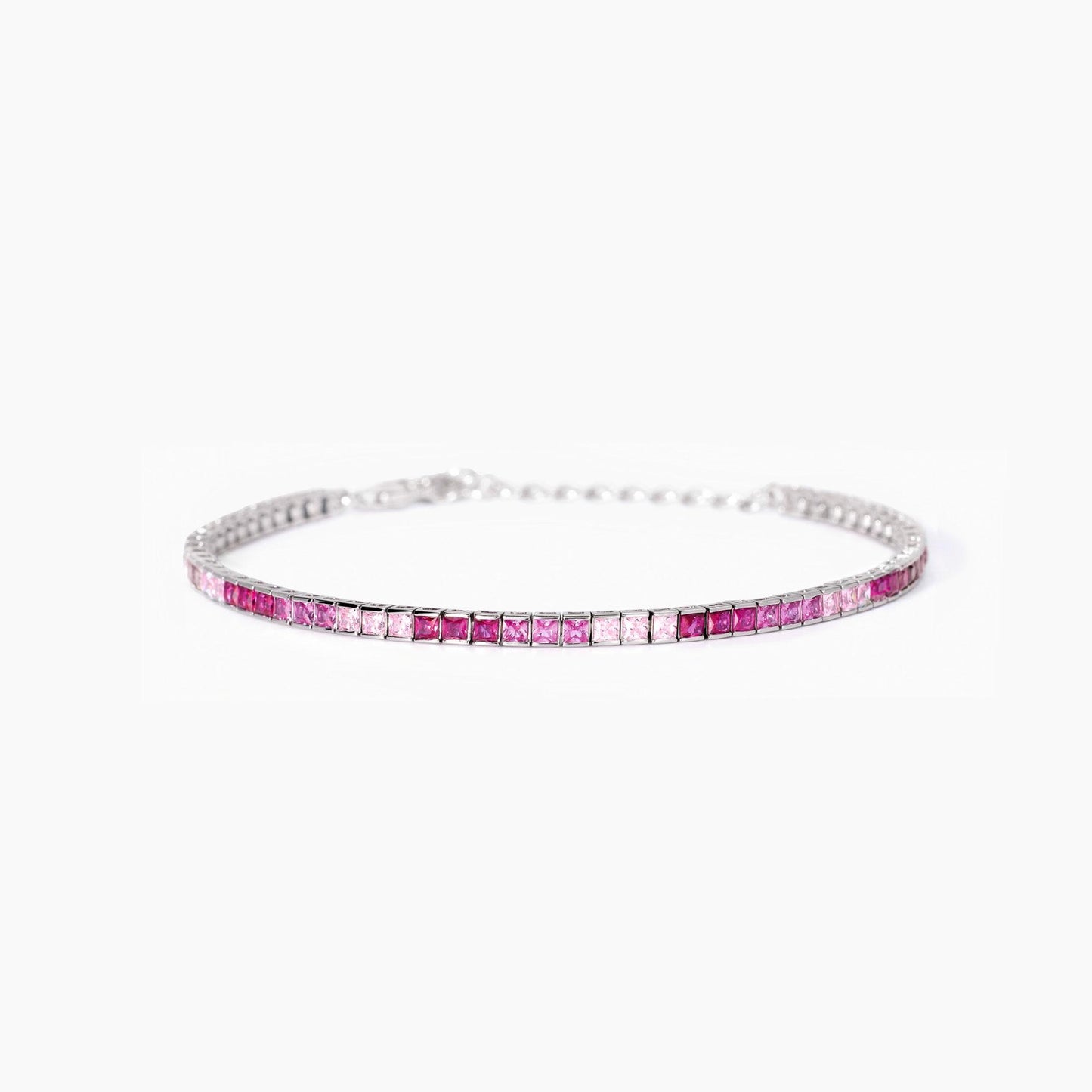 Bracciale Tennis Mabina Donna TENNIS CLUB Bicolor in Argento Rodiato con Tormaline Sintetiche e Zirconi - Regolabile - Codice: 533953