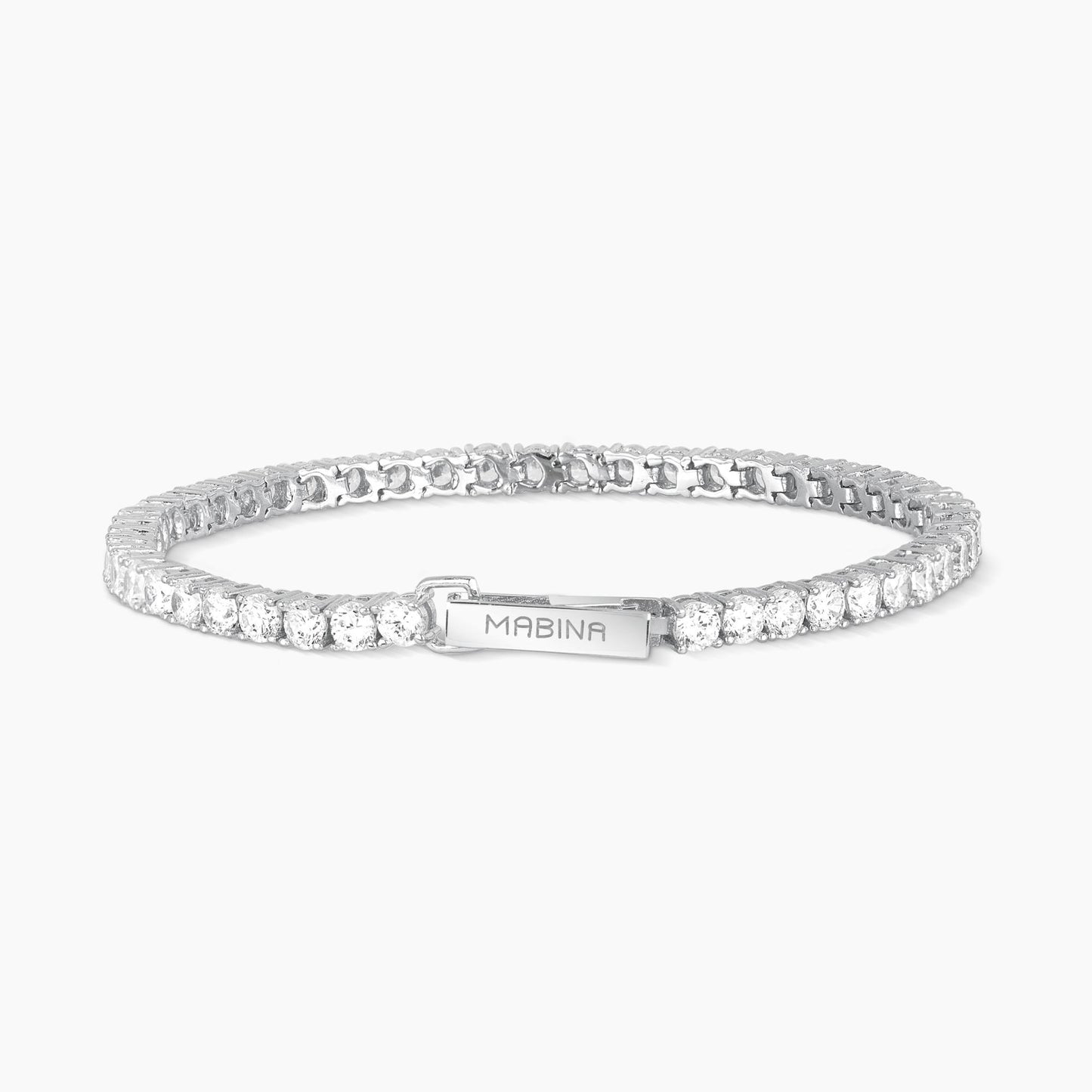 Bracciale Tennis Mabina Tennis Club in Argento 925 Rodiato con Zirconi - 533019-17