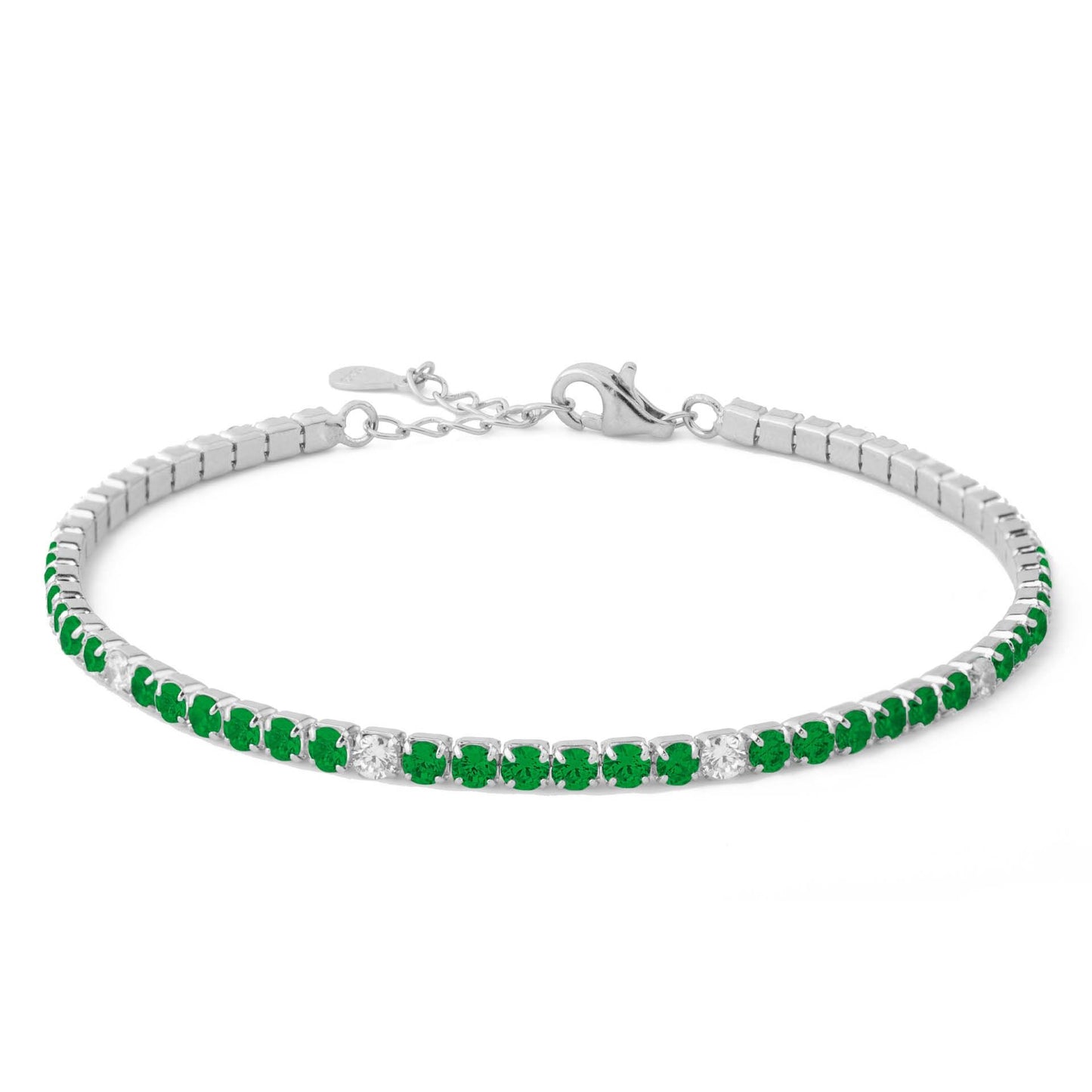 Bracciale Tennis "Tennis Lover" 120212 - Bicolore Smeraldo Zircone - Chi mi ama
