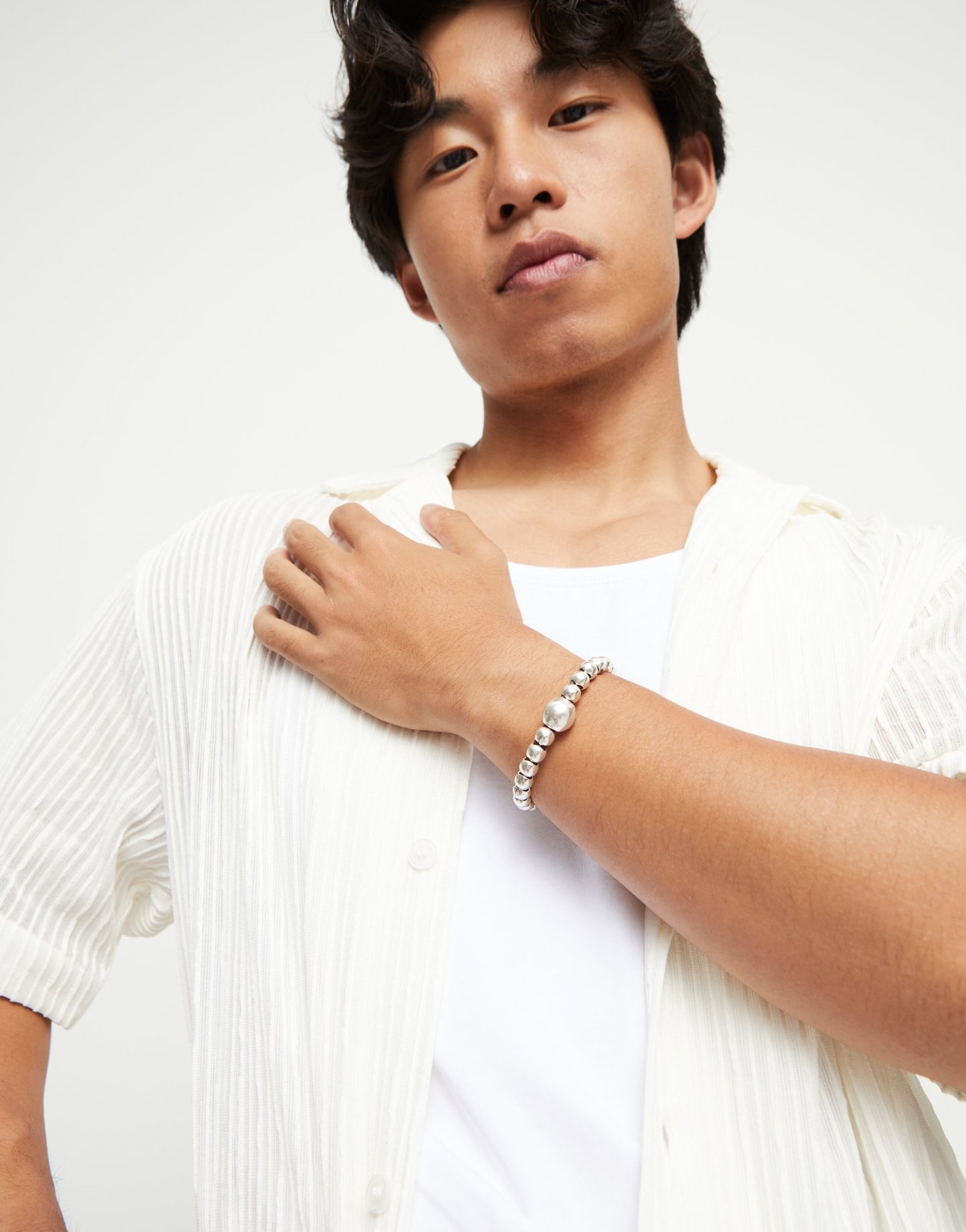 Bracciale UNOde50 Ser Intrépida a Sfere Placcate Argento Sterling